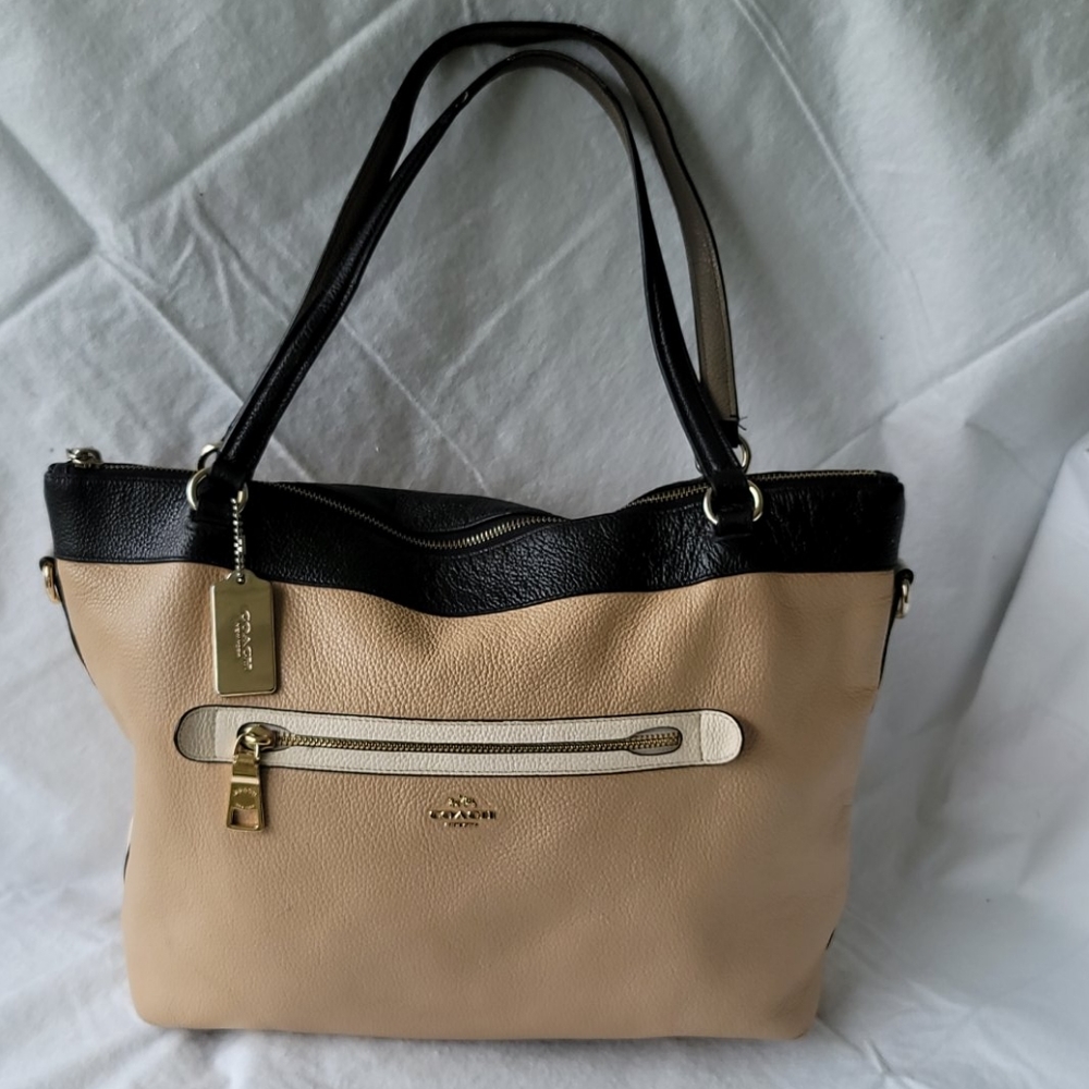 Coach Tyler Tote Pebbled Leather Shoulder Bag